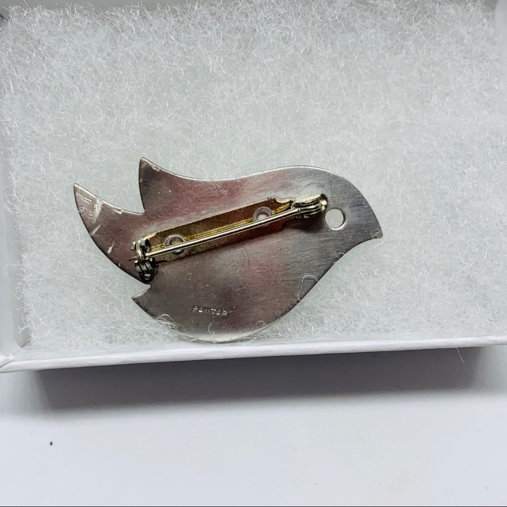 Small pewter partridge brooch - Picture 3 of 4